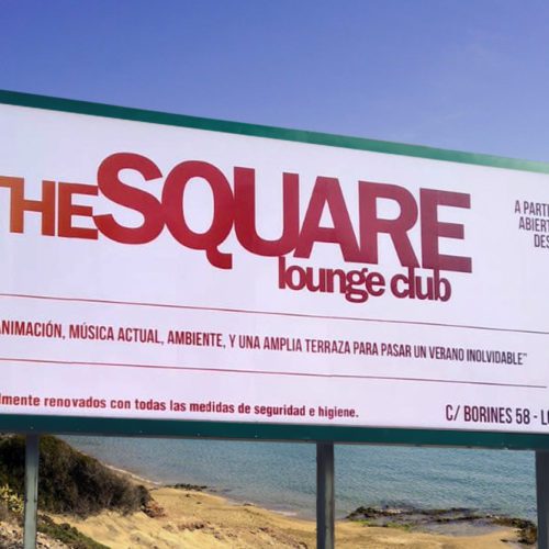 Publicidad exterior: the square lounge club